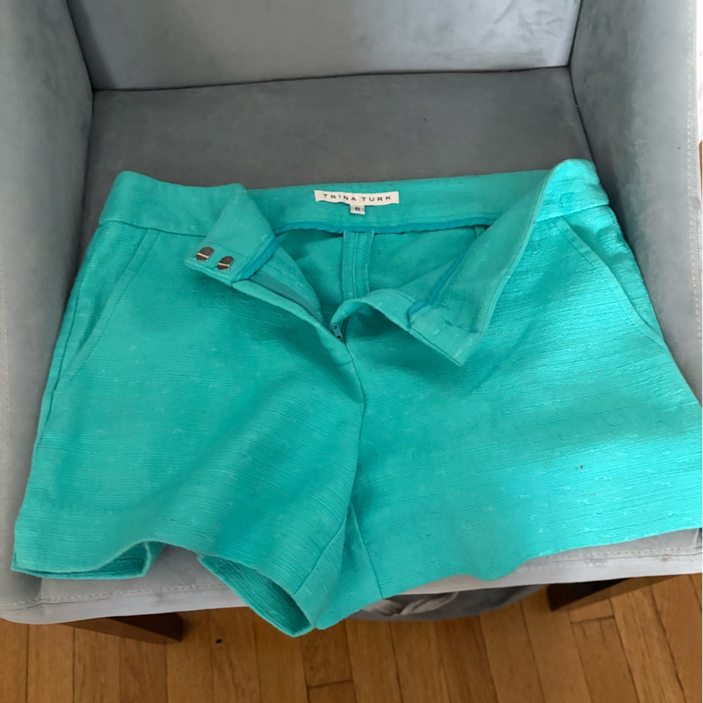 Trina Turk Aqua High Waist Shorts